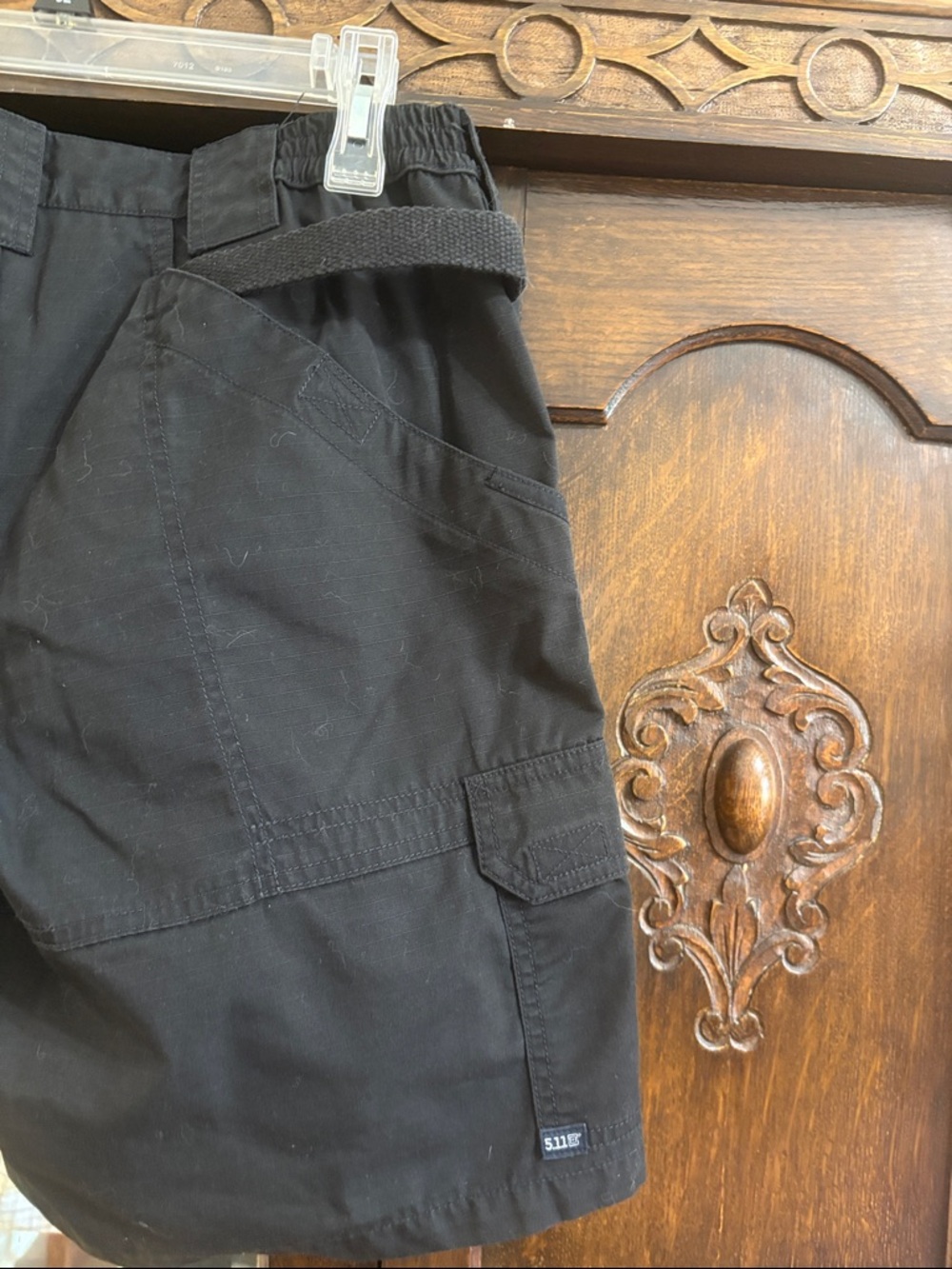 Womens Black Cargo Shorts - Classic Utility Style - Picture 10 of 11